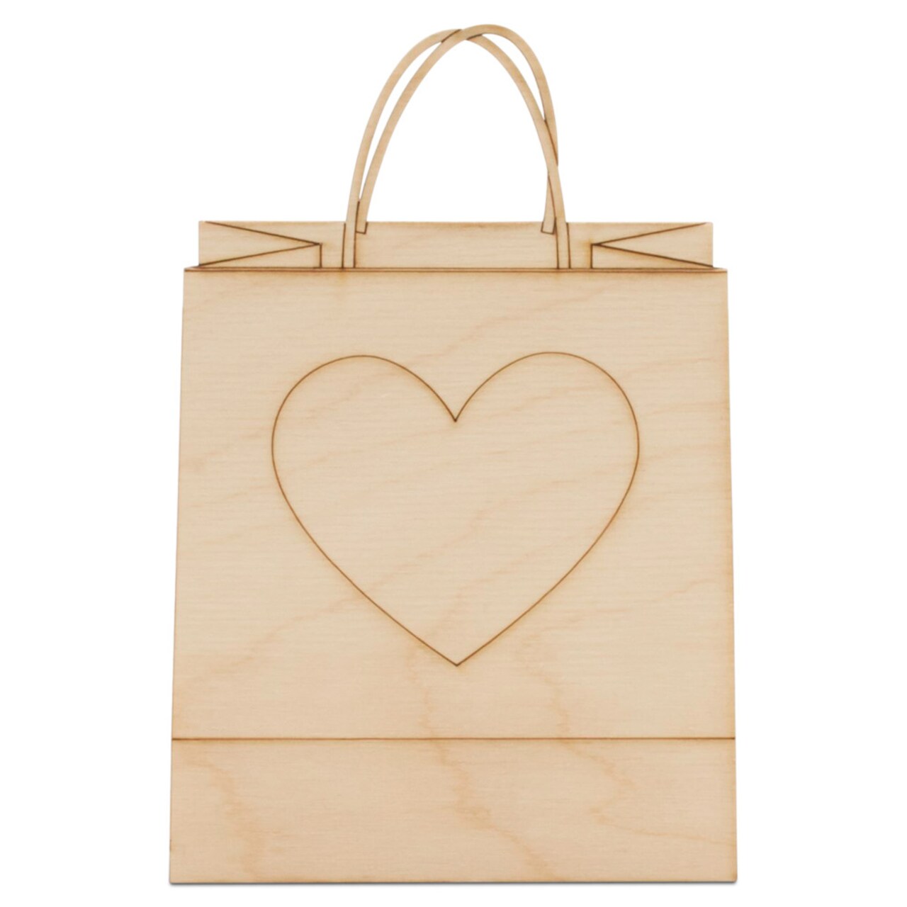 Valentine Shopping Bag Wood Cutout, From 8”-12”, Valentine Craft | Woodpeckers